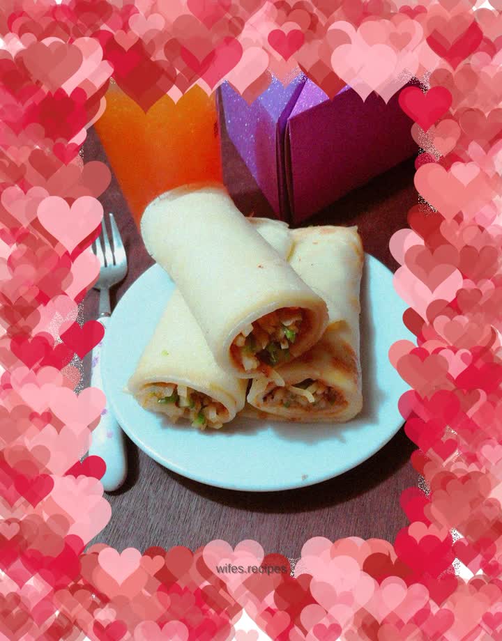 Shredded potato burrito