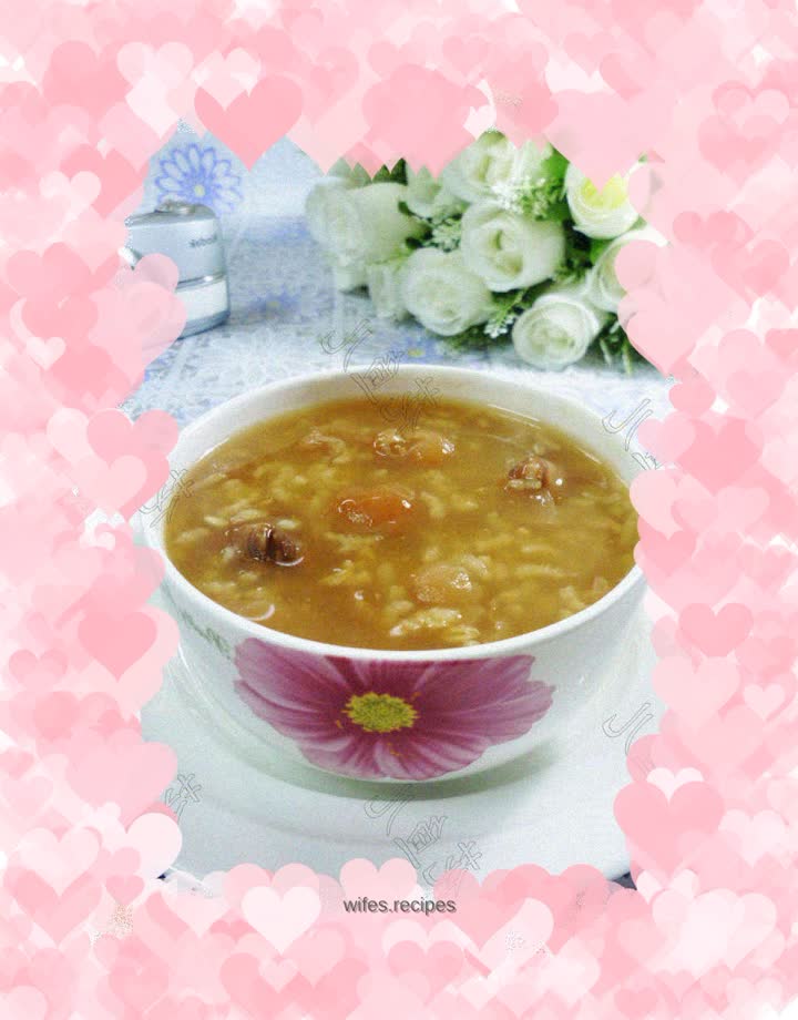 Longan oatmeal rice porridge
