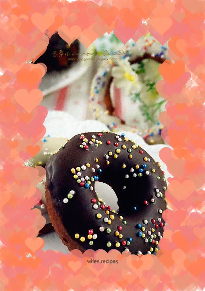 Chocolate colorful donuts