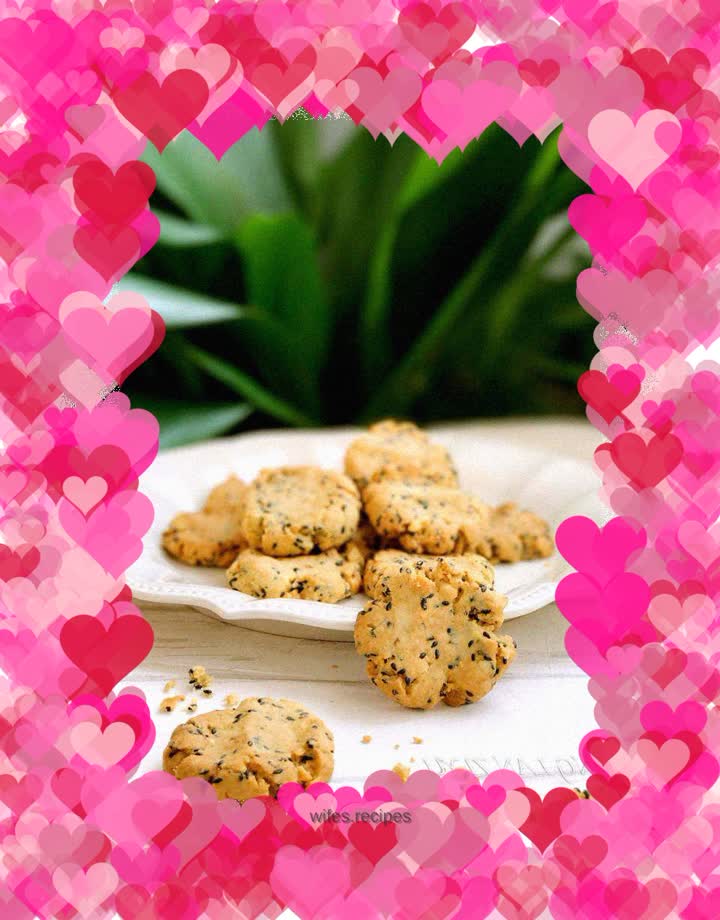 Black sesame and walnut cake