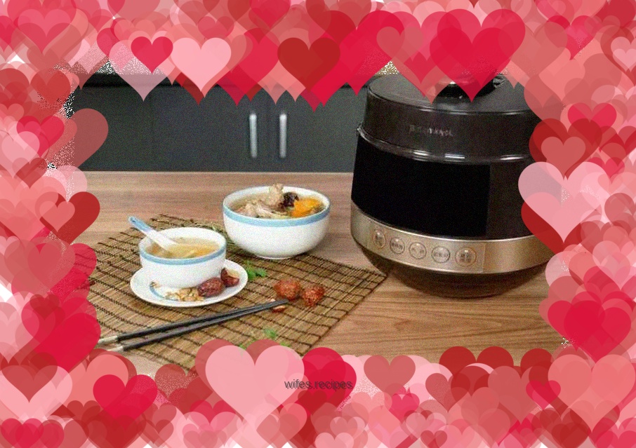 Green carrot and pig soup