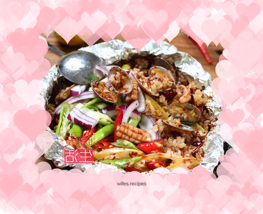 Devil's Spicy Tin Foil Seafood Fried Rice