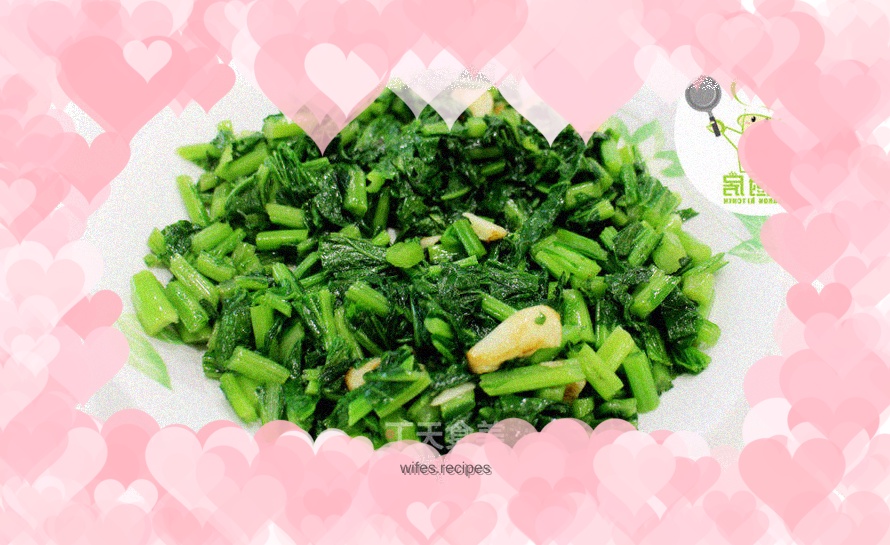 Stir-fried mustard greens, the green elf in the bowl--Wei Cooking