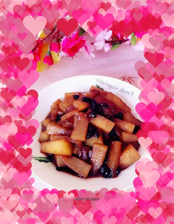 Grilled winter melon with black beans