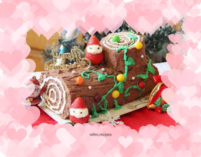 Christmas stump cake