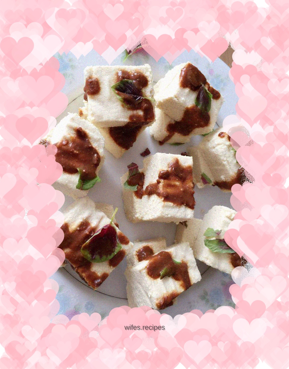 Homemade tofu with salt brine