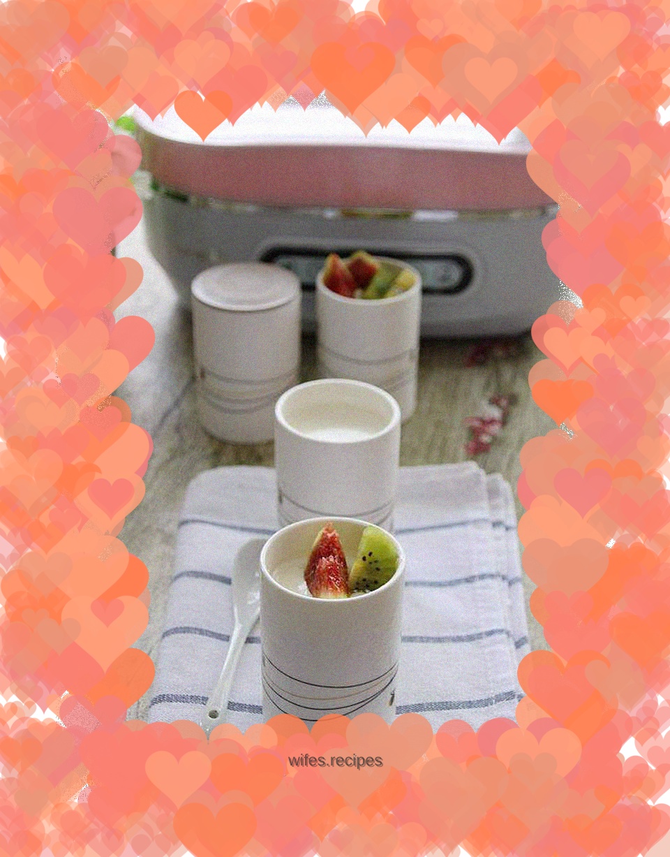 Divided cups of yogurt