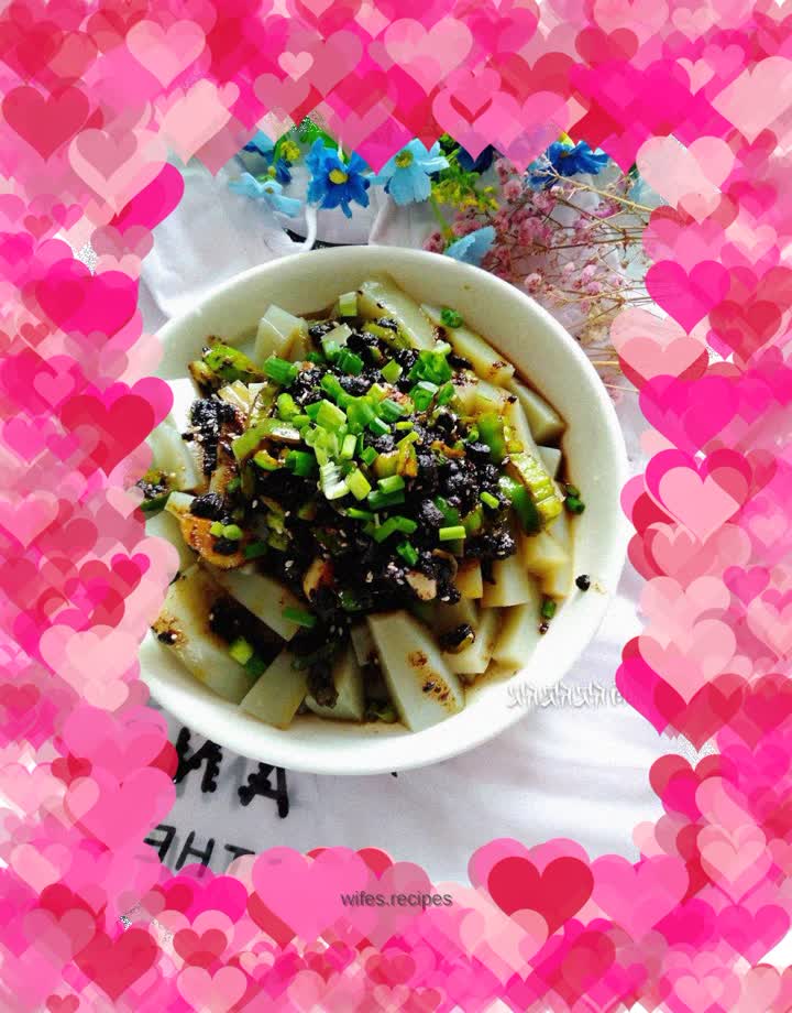 Green pepper and black bean jelly