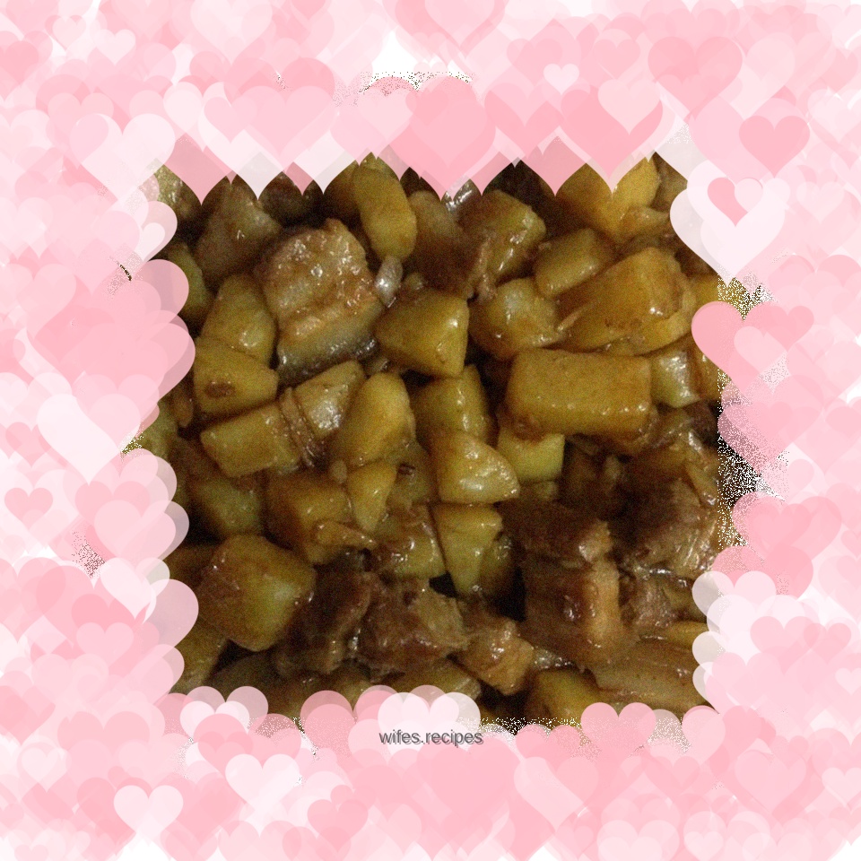 Pork belly and braised potatoes