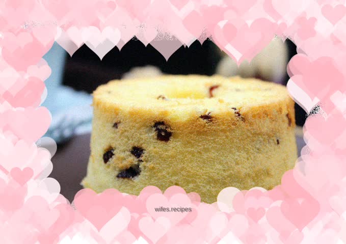 Cranberry Coconut Chiffon Cake