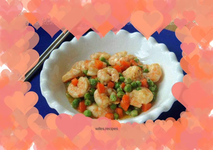 #radish# Stir-fried shrimps with carrots and green beans