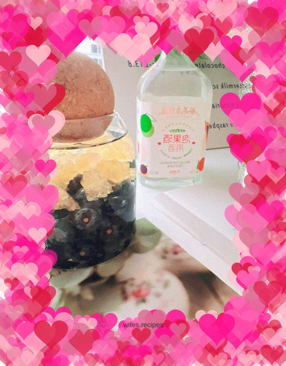 Blueberry infused wine