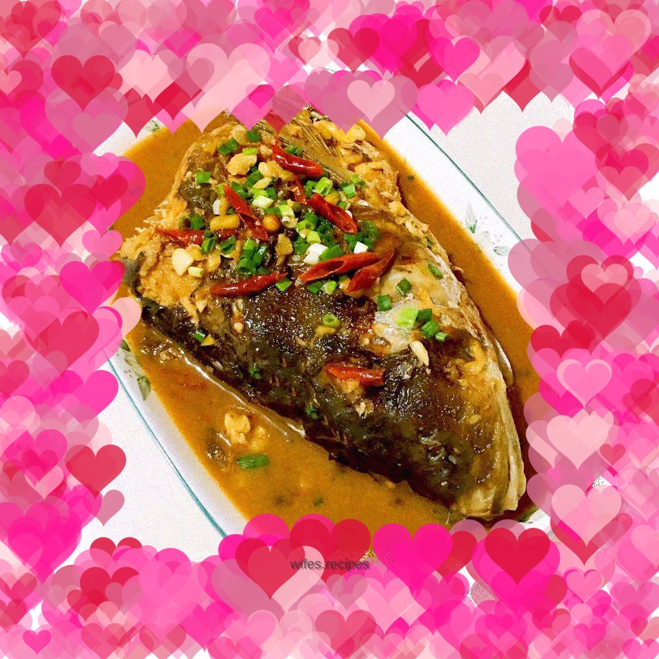 Braised fish head