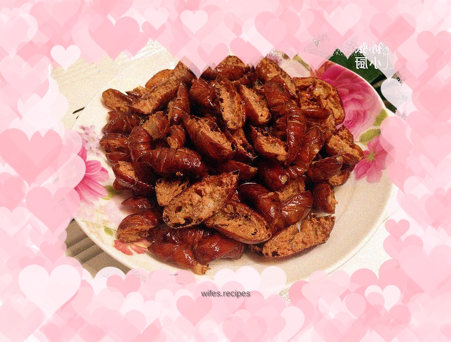 Stir-fried silkworm pupae
