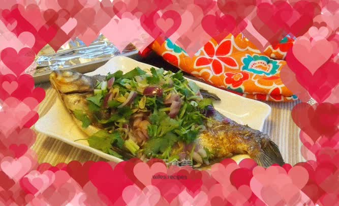 Crispy grilled bream