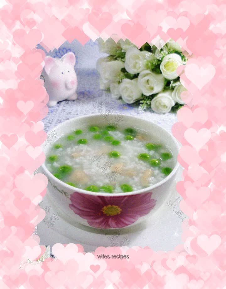 Green bean, goose intestine and rice porridge