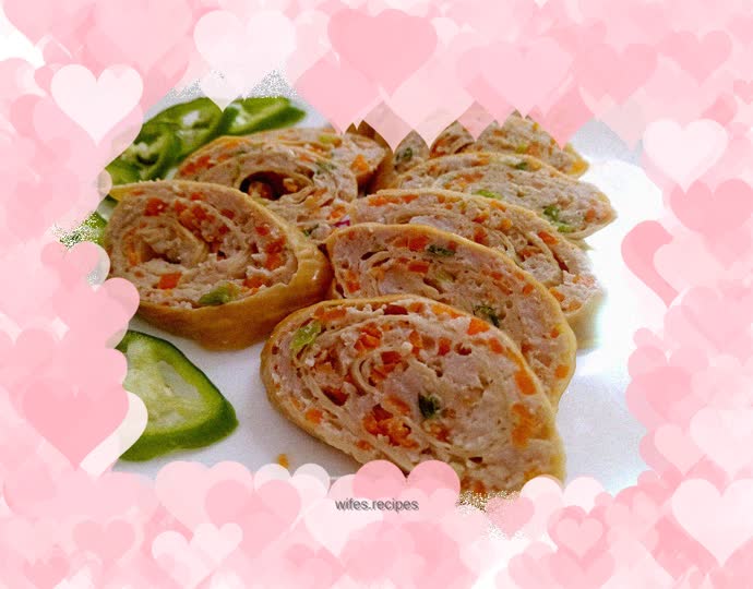 Fresh meat rolls with soybean oil skin