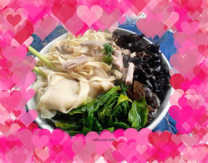 Bone broth nourishing handmade noodles