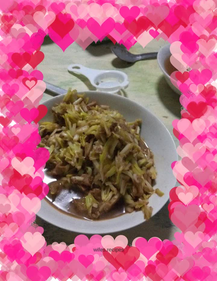 My dish: fried pork with garlic