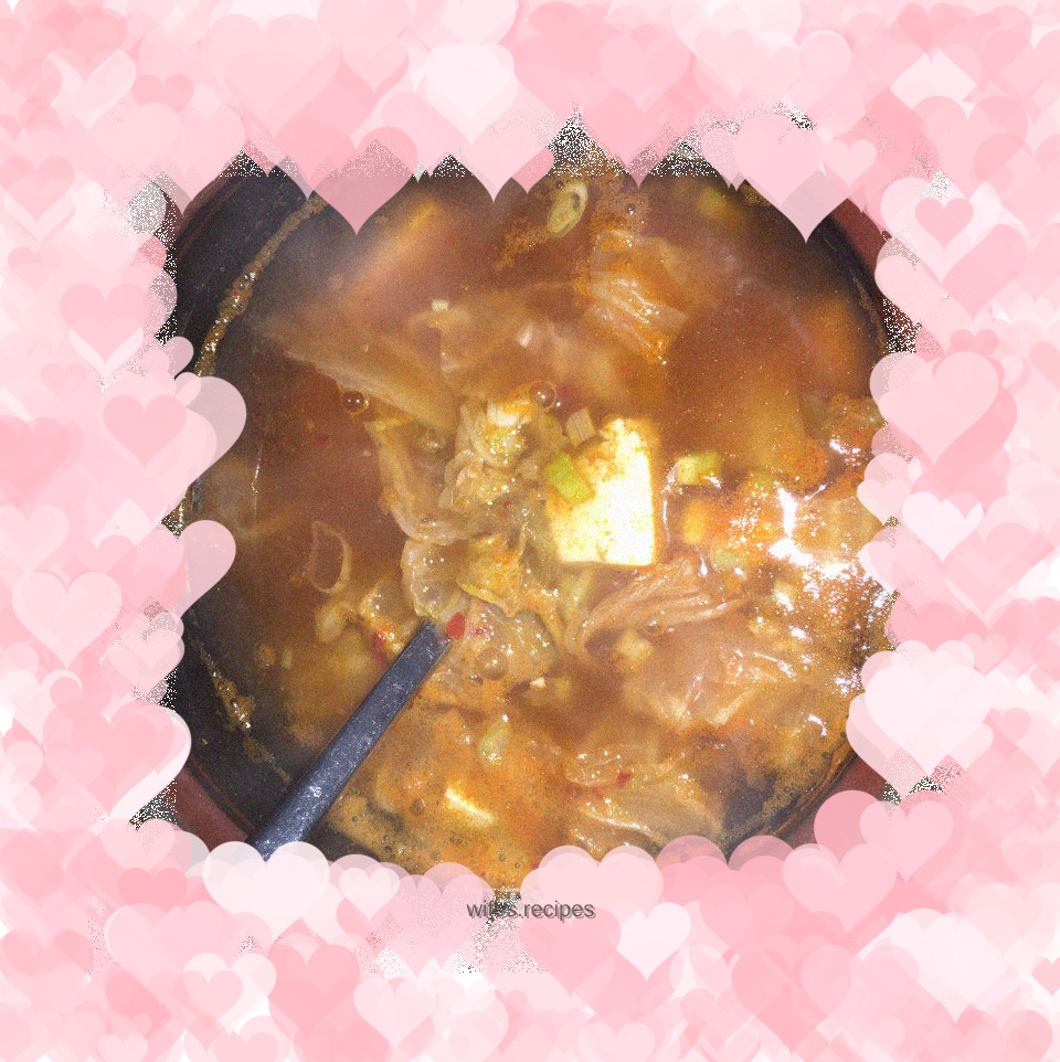 Kimchi and tofu soup