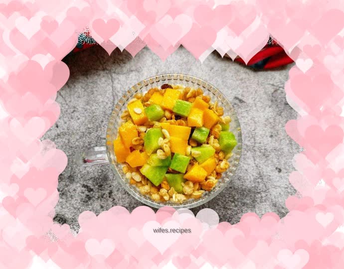 Mango Melon Oatmeal Yogurt Cup