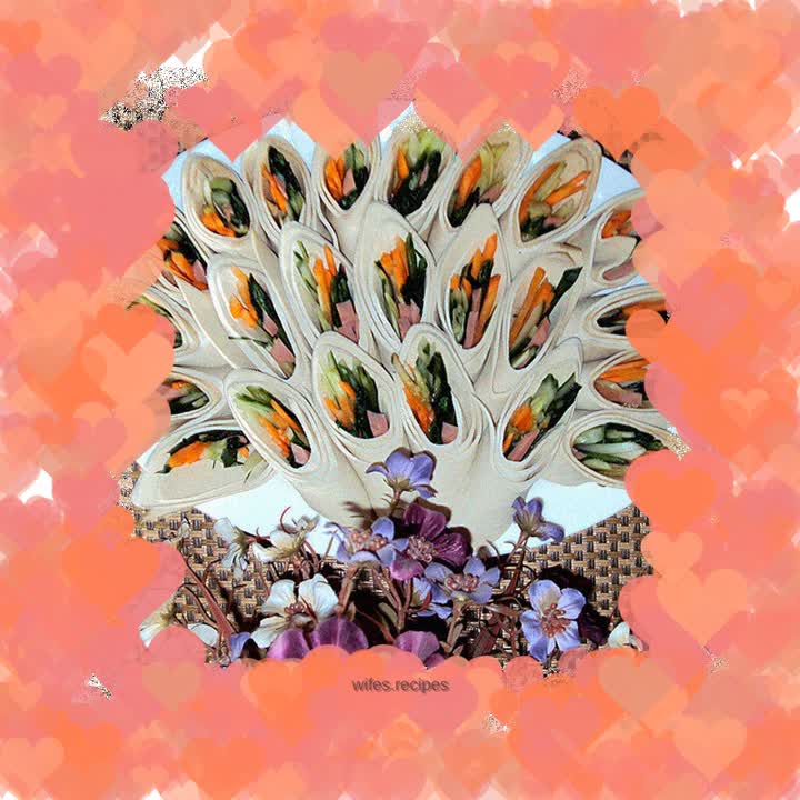 Tofu skin and vegetable rolls