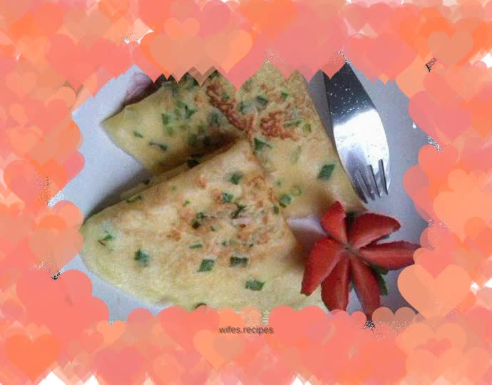 Quick breakfast—scallion egg pancake