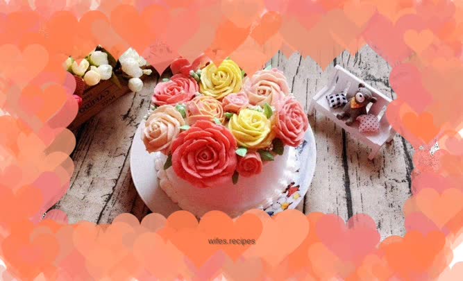 Red bean paste and orange cake (6 inches)