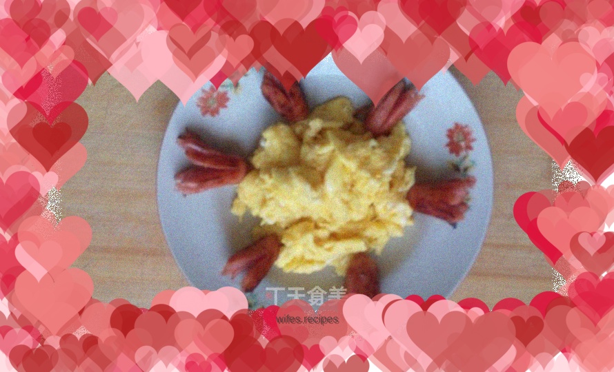 Sausage and fried eggs