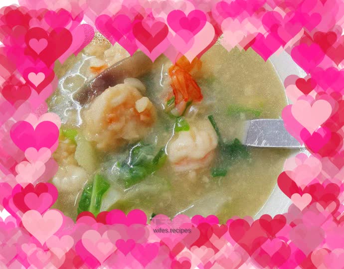 Fresh and tender shrimp soup😘😘