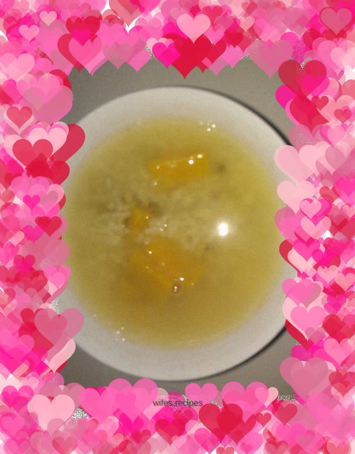 Pumpkin and mung bean porridge