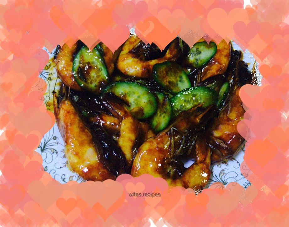 Stuffed prawns in oil