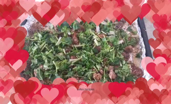 Lamb grilled chicken gizzards