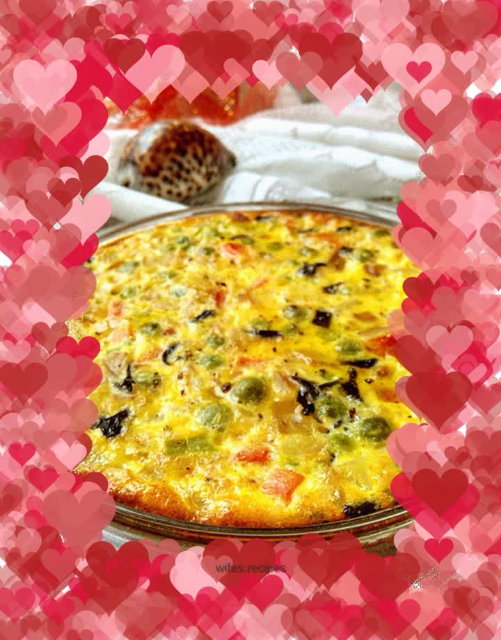 Flaxseed oil baked eggs with mixed vegetables