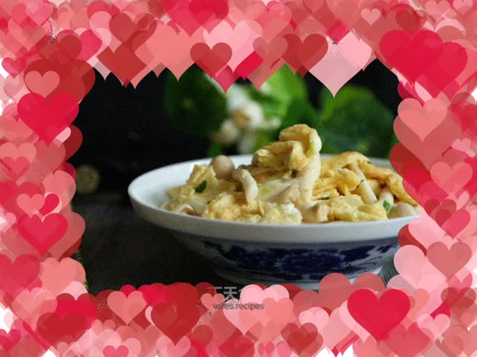 Seafood Mushroom Scrambled Eggs