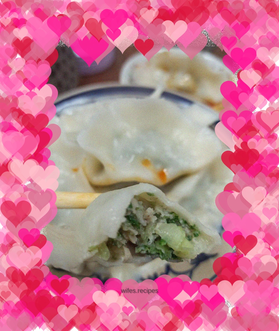 Vegetable and meat dumplings