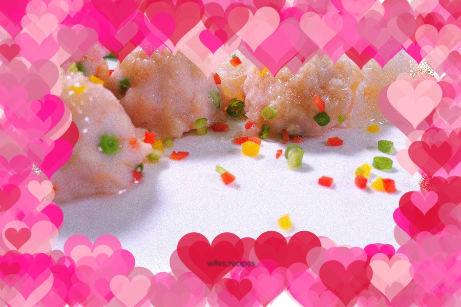 Steamed shrimp balls with garlic vermicelli