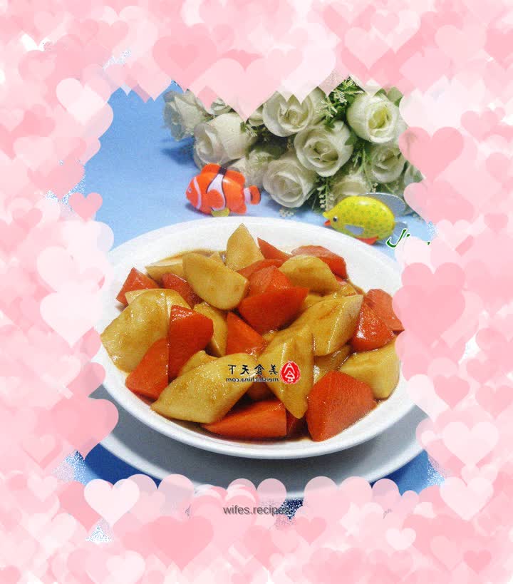 Boiled carrot rice cake