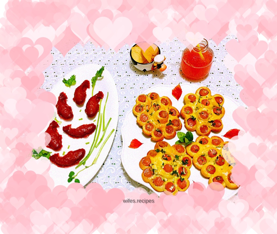 Yogurt ham fancy bread