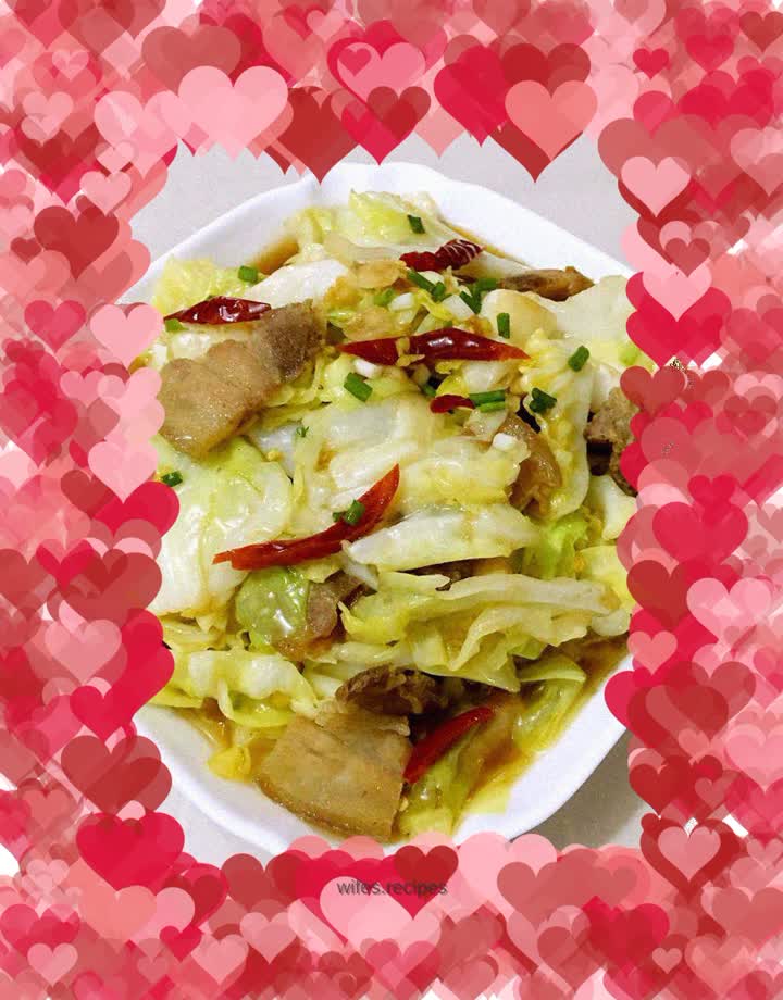 Hand-shredded cabbage