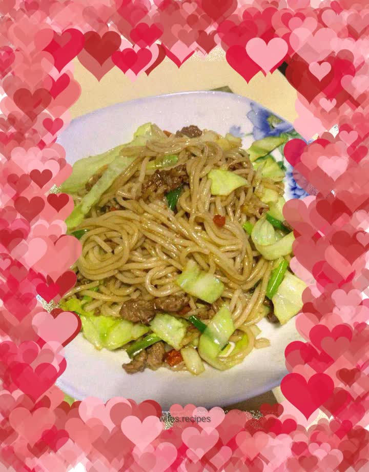 Beef fried rice noodles