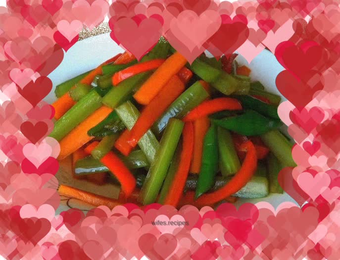 Sour celery and carrot sticks