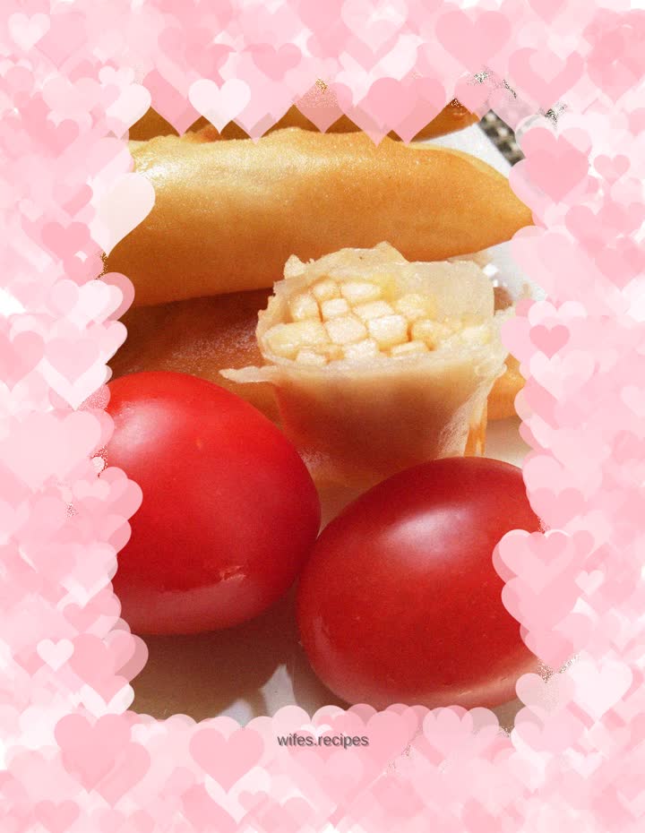 Apple shredded spring rolls