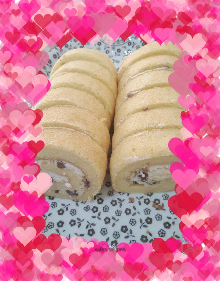 Honey bean cake roll