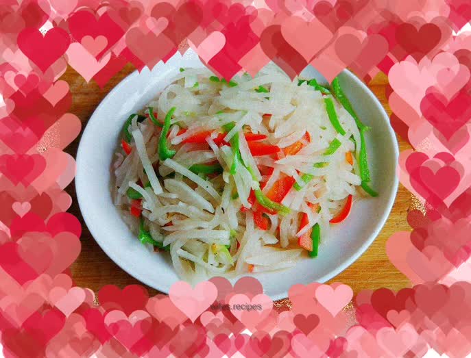 Stir-fried shredded radish
