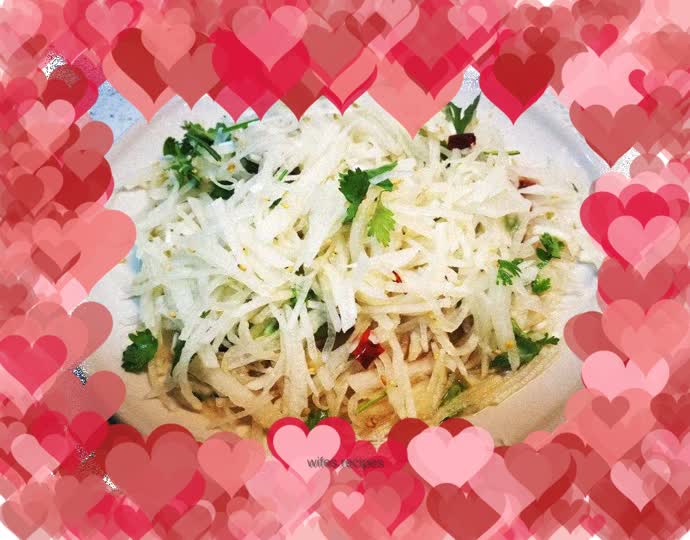 Refreshing shredded radish