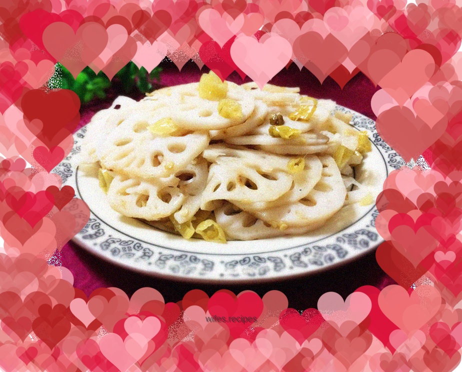 Stir-fried lotus root slices