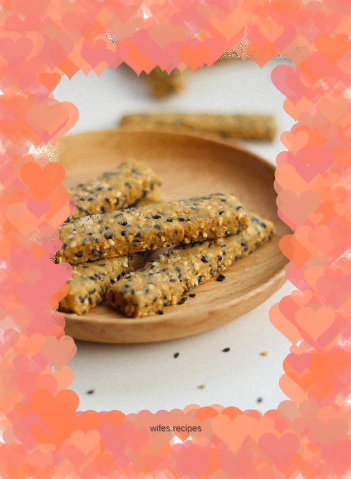 【Salty sesame biscuits】Learn to make a simple nutritious biscuit