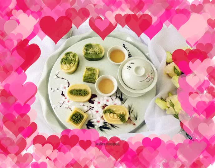 Matcha two-color green bean cake (bread machine version)