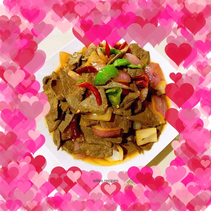 Fried pork liver with onions